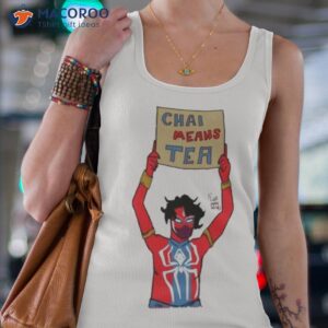 chai means tea spiderman shirt tank top 4