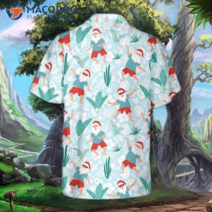 cheerful dancing santa christmas hawaiian shirt funny gift for 1