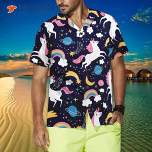 cheerful unicorn hawaiian shirt 3