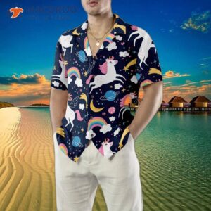 cheerful unicorn hawaiian shirt 4