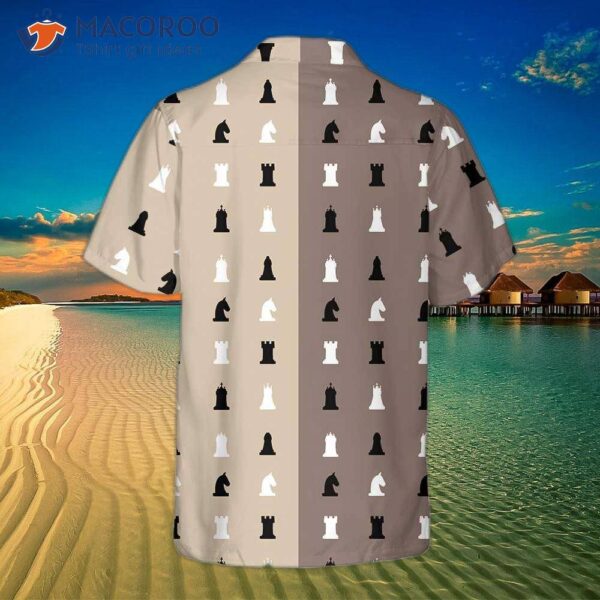 Chess-patterned Patchwork Hawaiian Shirt