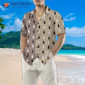 chess patterned patchwork hawaiian shirt 3