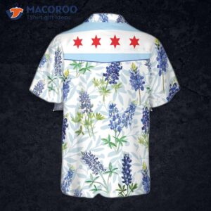 chicago bluebonnet flag hawaiian shirt 1