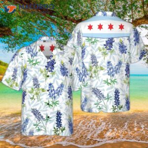 chicago bluebonnet flag hawaiian shirt 3