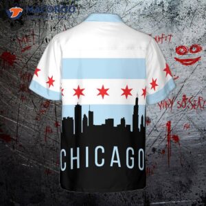 chicago city skyline landmark hawaiian shirt 1