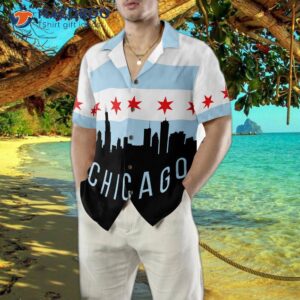 chicago city skyline landmark hawaiian shirt 4