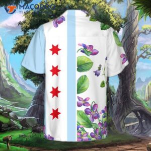 chicago flag viola sororia hawaiian shirt 1