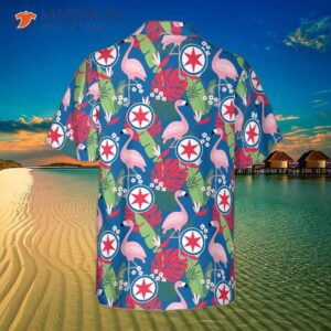 chicago floral flamingo hawaiian shirt 1