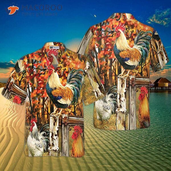 Chicken Family Farm Hawaiian Shirt