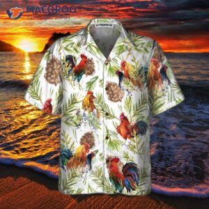 chicken with christmas plants hawaiian shirt unique best gift idea 2