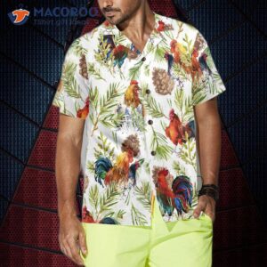 chicken with christmas plants hawaiian shirt unique best gift idea 3