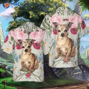 Chihuahua Floral Hawaiian Shirt