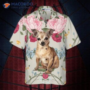 chihuahua floral hawaiian shirt 2