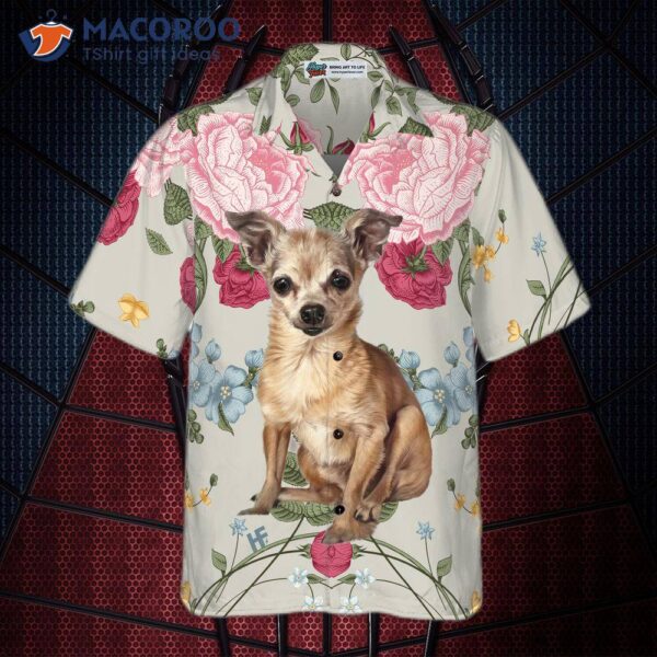 Chihuahua Floral Hawaiian Shirt