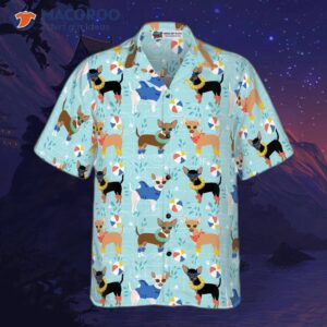 chihuahua pool party hawaiian shirt 2