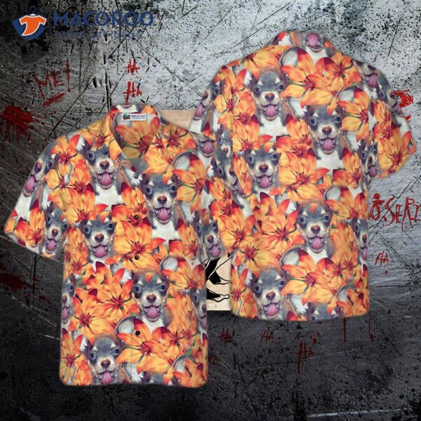 Chihuahua Puppies And Summer Flowers Hawaiian Shirt