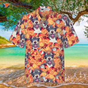 chihuahua puppies and summer flowers hawaiian shirt 2