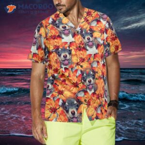 chihuahua puppies and summer flowers hawaiian shirt 3