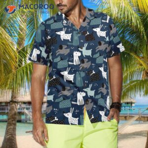 childish hawaiian seamless pattern dogs shirt 3