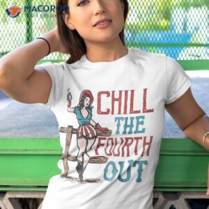 chill the fourth out retro western cowgirl 4th of july shirt tshirt 1