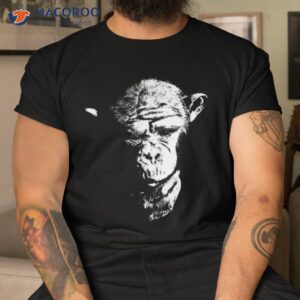 chimpanzee t shirt thinking monkey ape cool chimp tee tshirt