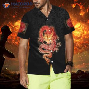 chinese dragon hawaiian shirt red shirt for and 0