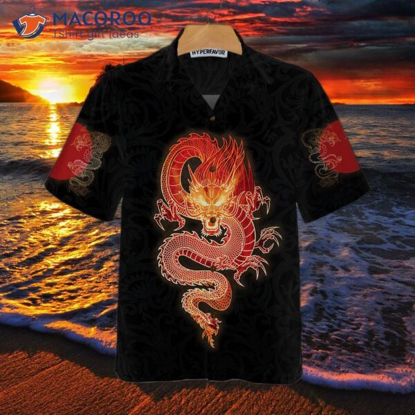 Chinese Dragon Hawaiian Shirt, Red Shirt For And