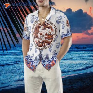 chinoise dragon white hawaiian shirt 4