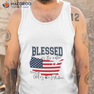 christian 4th of july blessed is the nation shirt tank top