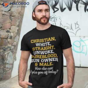 christian white straight unwoke pureblood gun owner amp male shirt tshirt 3