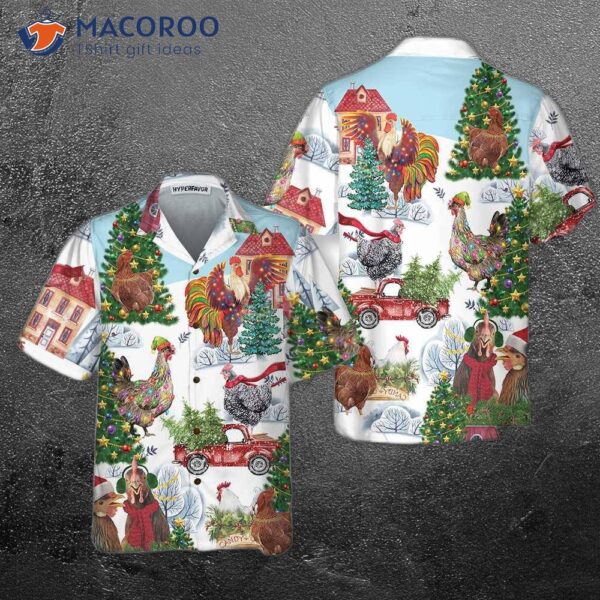 Christmas Chicken Hawaiian Shirt, Funny Best Gift Idea