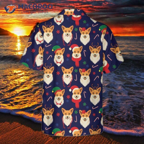 Christmas Corgis Pattern Hawaiian Shirt, Funny Corgi Dog Gift For Lovers