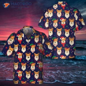 christmas corgis pattern hawaiian shirt funny corgi dog gift for lovers 3