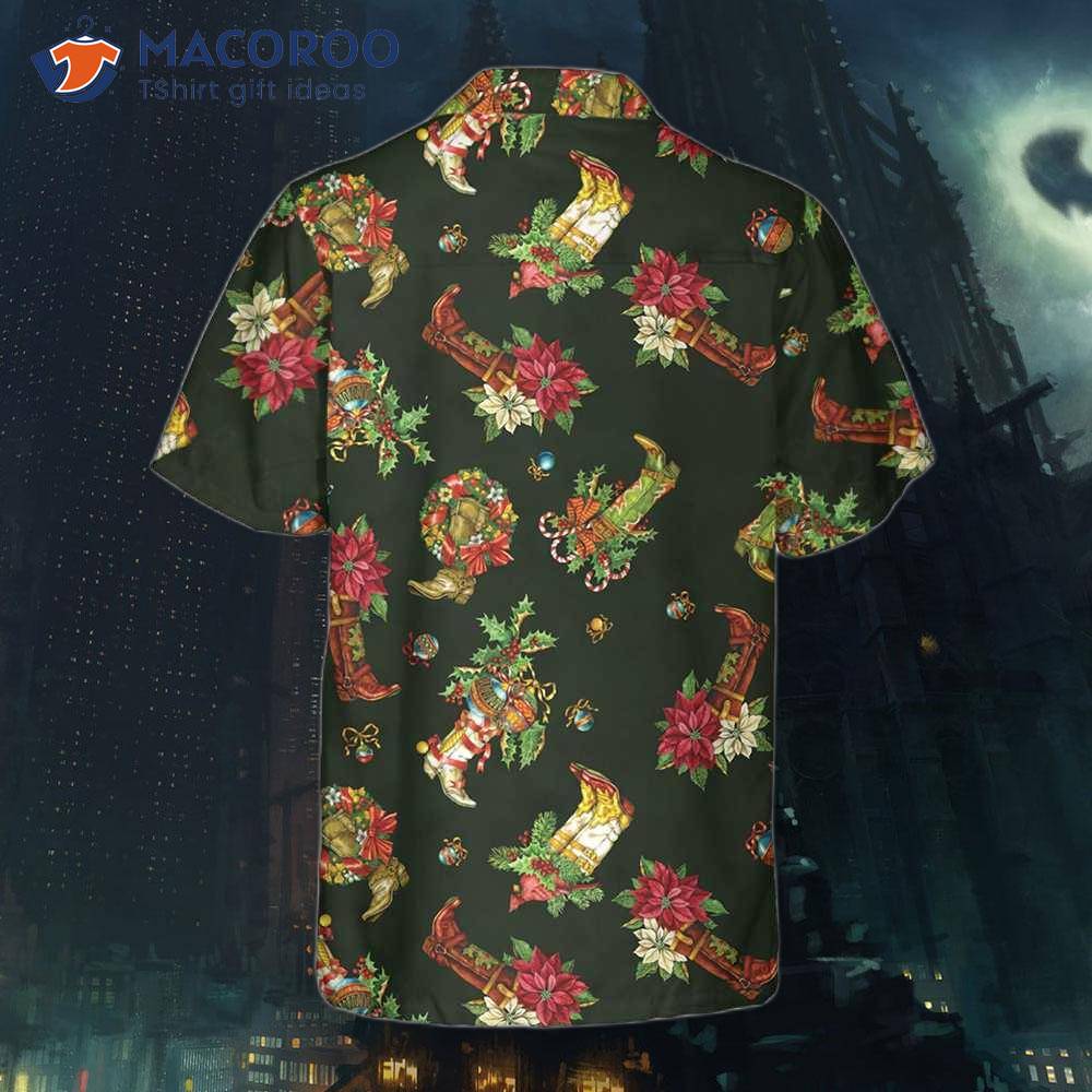 Christmas Cowboy Boots Hawaiian Shirt, Gift For Day Christmas Cowboy Boots Hawaiian Shirt, Gift For Day