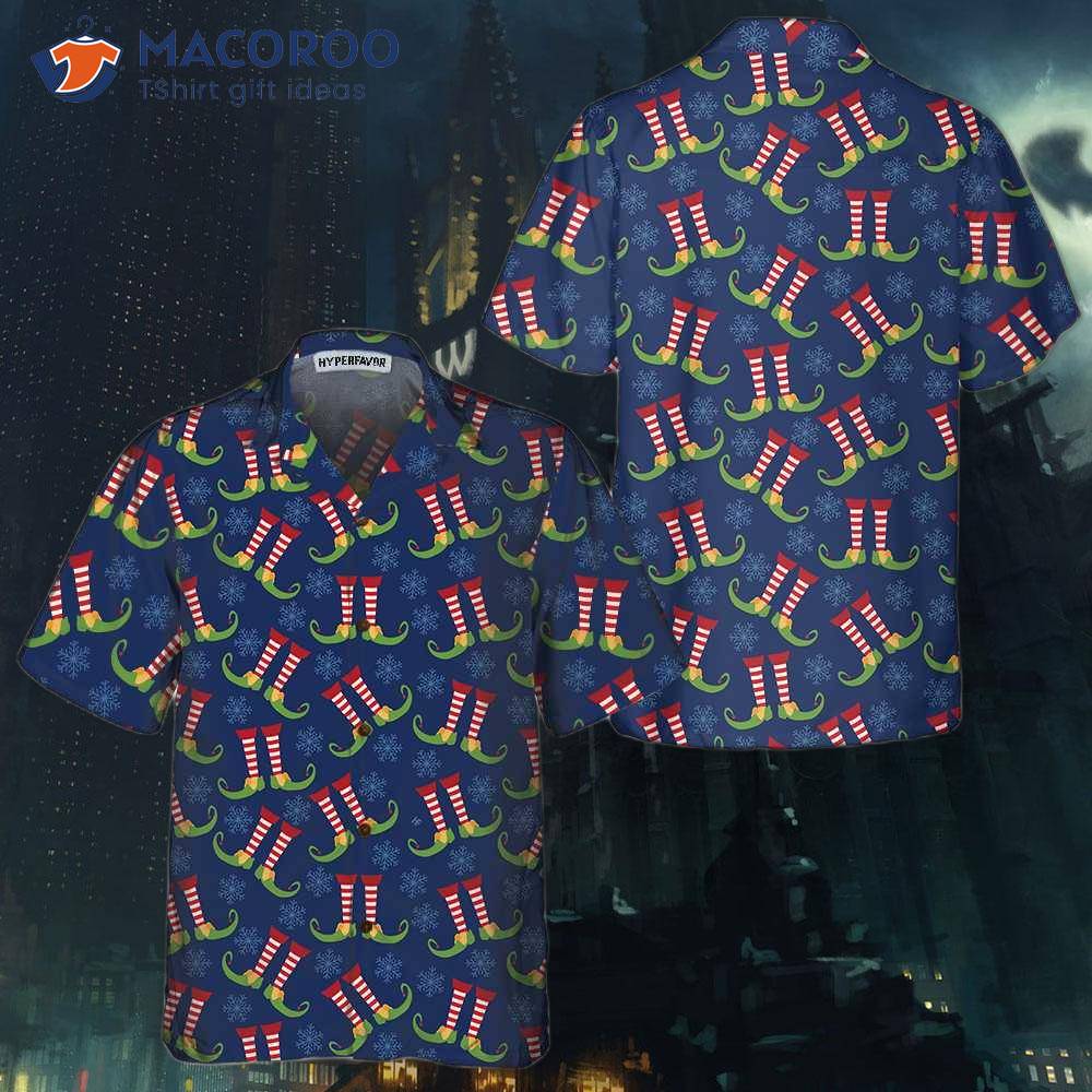 Christmas Elves Legs Hawaiian Shirt, Funny Elf Best Gift Idea Christmas Elves Legs Hawaiian Shirt, Funny Elf Best Gift Idea