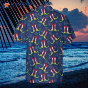 Christmas Elves Legs Hawaiian Shirt, Funny Elf Best Gift Idea
