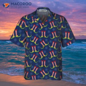 Christmas Elves Legs Hawaiian Shirt, Funny Elf Best Gift Idea 2 christmas elves legs hawaiian shirt funny elf best gift idea 2