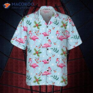 christmas flamingo seamless pattern hawaiian shirt the best xmas gift idea 2