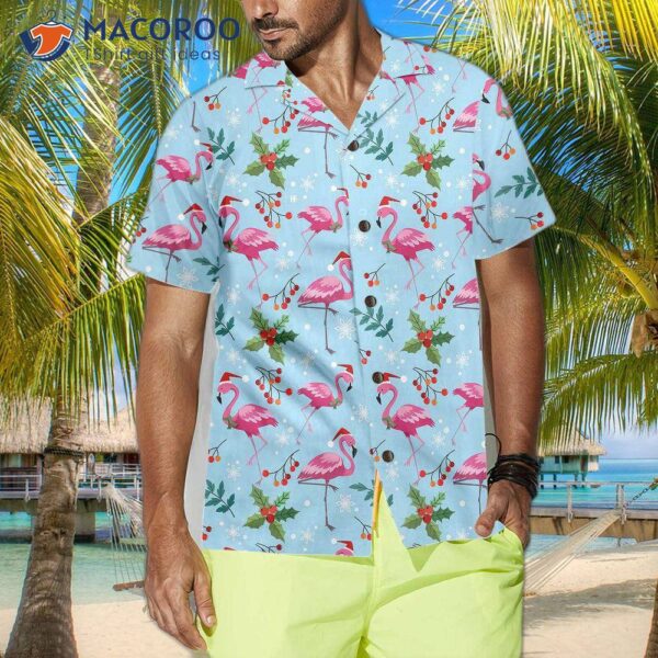 Christmas Flamingo Seamless Pattern Hawaiian Shirt: The Best Xmas Gift Idea