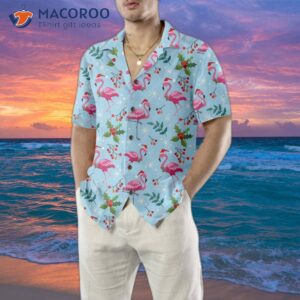 christmas flamingo seamless pattern hawaiian shirt the best xmas gift idea 4