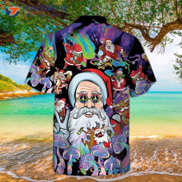 Christmas Hippie Santa Claus Hawaiian Shirt, Best Gift For