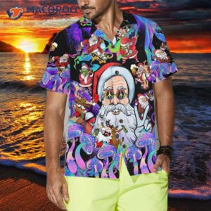 christmas hippie santa claus hawaiian shirt best gift for 3