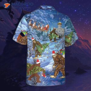 christmas holiday bigfoot hawaiian shirt sasquatch vacation best gift for 1