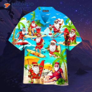 christmas in july surfing santa keeping the spirit alive year round with hawaiian shirts 0
