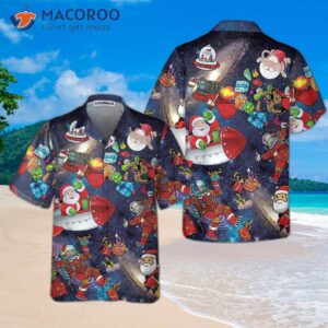 christmas in the space hawaiian shirt funny best gift for 0