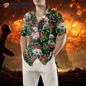 Christmas Labrador Retriever With Poinsettia Flower Hawaiian Shirt, Funny Shirt For & 4 christmas labrador retriever with poinsettia flower hawaiian shirt funny shirt for amp 4