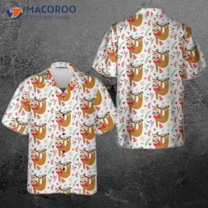 christmas lazy sloths hawaiian shirt funny sloth best gift for 0