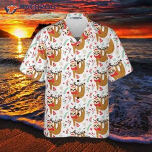 christmas lazy sloths hawaiian shirt funny sloth best gift for 2