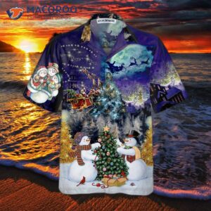 christmas night with family hawaiian shirt funny best xmas gift idea 2