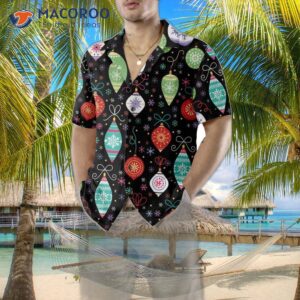 christmas ornat pattern hawaiian shirt funny shirt for 4